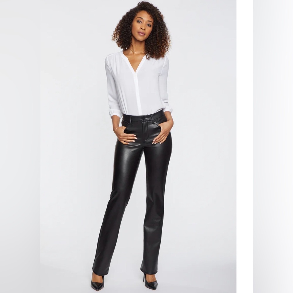 Faux Leather Marilyn Straight Pants